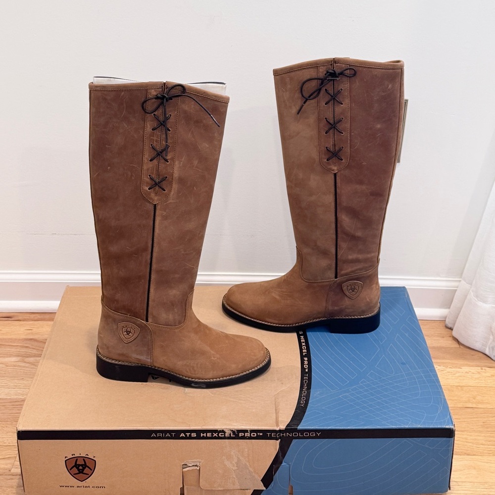 ARIAT‎ KILLARNEY Women’s Brown Distressed Suede High Western Boots Size 9